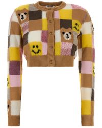 Moschino - Multicolour Graphic Print Cardigan - Lyst