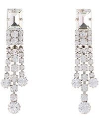 Alessandra Rich - Crystal Earrings With Fringes - Lyst