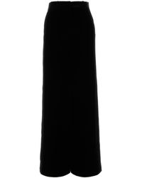 Giorgio Armani - Black Velvet Palazzo Pant - Lyst