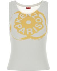 KENZO - Graphic Logo Round Neck Top - Lyst