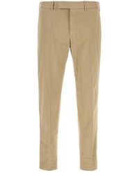 PT Torino - Beige Stretch Cotton Pant - Lyst