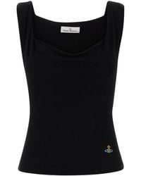Vivienne Westwood - Black Stretch Viscose Anna Top - Lyst