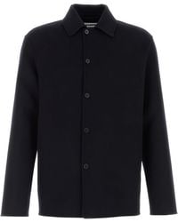 Jil Sander - Midnight Wool Blend Shirt - Lyst