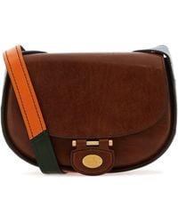 The Bridge - Brown Leather Dora Crossbody Bag - Lyst