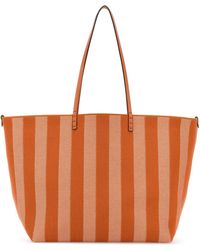 Fendi - Borsa shopping Roll grande in jacquard ricamato - Lyst