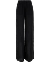 ANDAMANE - Black Jersey Lena Wide-leg Pant - Lyst