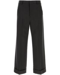 Valentino Garavani - Charcoal Wool Pant - Lyst