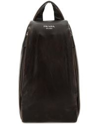 Prada - Zaino in nappa testa di moro - Lyst