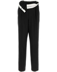Magliano - Pantalone Link dalla gamba ampia in lana nera - Lyst