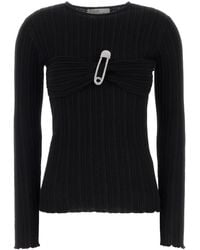 GIUSEPPE DI MORABITO - Top in misto lana nero - Lyst