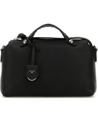 Fendi - Borsa mano By The Way media in pelle nera - Lyst