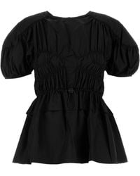 Cecilie Bahnsen - Top Brooklyn in tessuto tecnico nero - Lyst