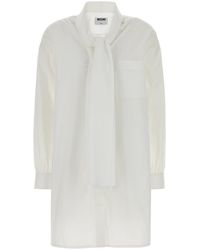 Moschino - Stretch Poplin Shirt Dress - Lyst