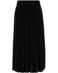 Tory Burch - Gonna in misto viscosa nera - Lyst