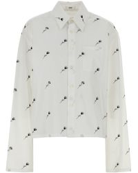 Rier - Embroidered Poplin Shirt - Lyst