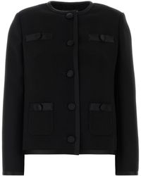 Dolce & Gabbana - Dolce & Gabbana Double Crepe Single-Breasted Jacket - Lyst