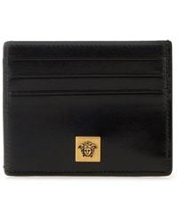 Versace - Black Leather Card Holder - Lyst