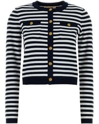 MICHAEL Michael Kors - Embroidered Stretch Viscose Blend Cardigan - Lyst