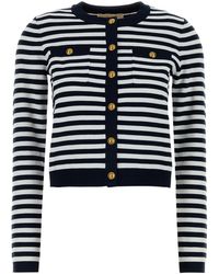 MICHAEL Michael Kors - Embroidered Stretch Viscose Blend Cardigan - Lyst