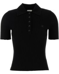 Courreges - Viscose Blend Polo Shirt - Lyst