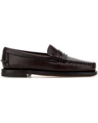 Sebago - Dark Brown Leather Classic Dan Loafers - Lyst