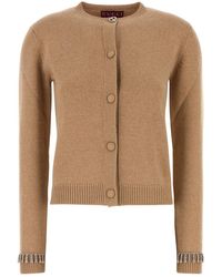 Gucci - Cardigan in misto lana cammello - Lyst