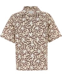 Prada - Camicia in misto cotone stampato - Lyst