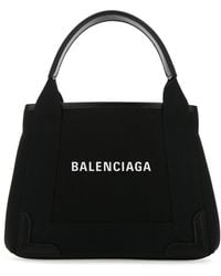 Balenciaga - Small Cabas Logo Print Tote Bag - Lyst