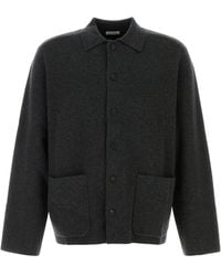 LeKasha - Charcoal Cashmere Cardigan - Lyst