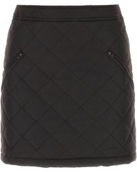 Burberry - Dark Brow Cotton Mini Skirt - Lyst
