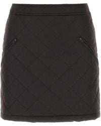Burberry - Dark Brow Cotton Mini Skirt - Lyst