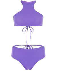 The Attico - Bikini in nylon stretch lilla - Lyst