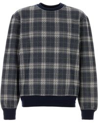 Burberry - Embroidered Stretch Cotton Blend Sweatshirt - Lyst