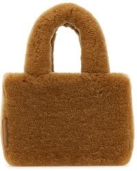 AMINA MUADDI - Camel Shearling Amini Giuly Handbag - Lyst