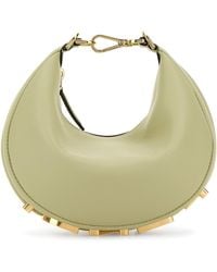 Fendi - Borsa a mano graphy mini in pelle verde pastello - Lyst