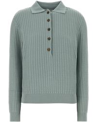BLAZE - Sea Green Silk Blend Polo Shirt - Lyst