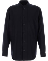 GIORGIO ARMANI X ALANUI - Midnight Blue Wool Shirt - Lyst