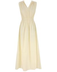 Amotea - Cream Cotton Antea Dress - Lyst