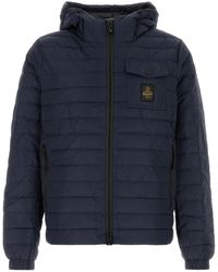 Refrigiwear - Navy Blue Nylon Summer Down Jacket - Lyst