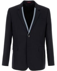 Gucci - Giacca in lana blu notte - Lyst