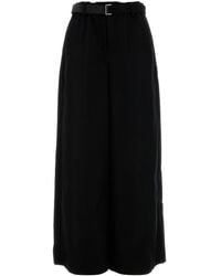 Sacai - Wool Wide-Leg Pant - Lyst