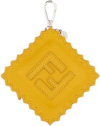 Fendi - Charm Raviolo in pelle gialla - Lyst