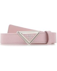 Prada Pastel Leather Belt - Pink