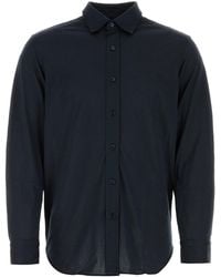 Brioni - Midnight Blue Silk Blend Shirt - Lyst