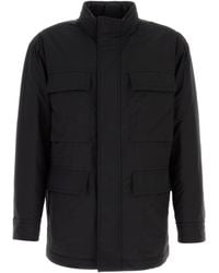 Ferragamo - Wool Blend Padded Jacket - Lyst