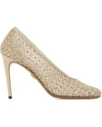 Ferragamo - Salvatore Sand Mesh Sol 95 Pumps - Lyst