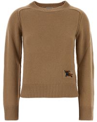 Burberry - Beige Wool Blend Sweater - Lyst