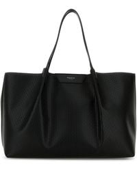 Serapian - Borsa shopping in similpelle nera - Lyst
