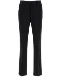 Fendi - Pantalone in misto lana nera - Lyst