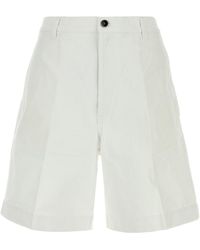 Nine:inthe:morning - White Cotton Otto Bermuda Shorts - Lyst